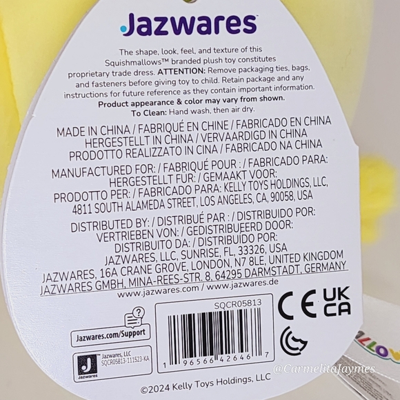 🇨🇦 JUANA 🐰 Yellow Jackalope w Flower Crown 5 Squishmallow CA Exclusive NWT - Picture 9 of 9